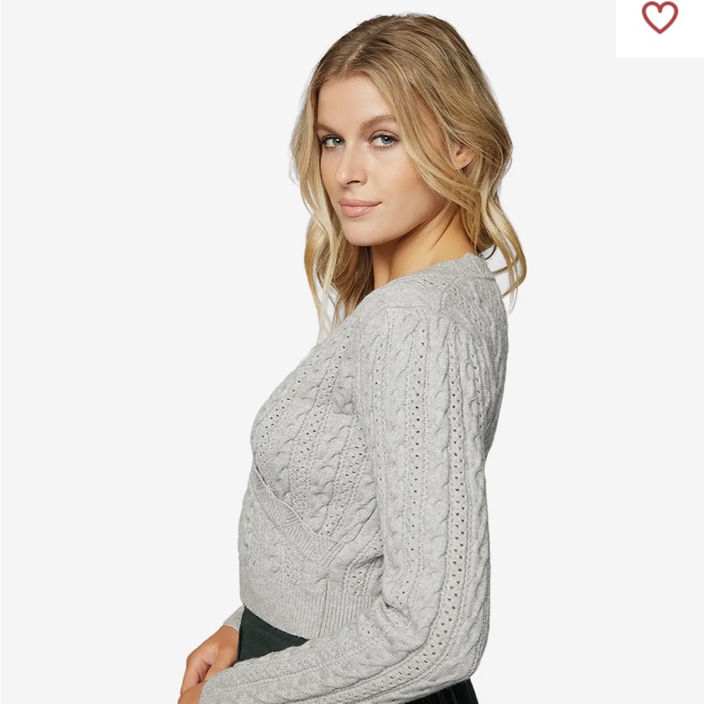 Lost and Wander Grey Wrap sweater